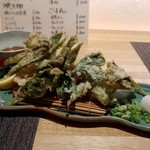 めしや 克元 - うどの天ぷら400円