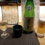 めしや 克元 - カンパーイ♪　山水 特別純米600円