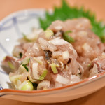 酒とお食事 たくあん - あじなめろう@580円：やや寄りで。