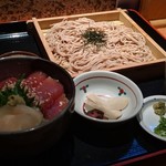 nihonkaishouya - 鮪漬け丼とざる蕎麦