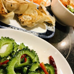 刀削麺・火鍋・西安料理 XI’AN - ゴーヤ、焼餃子、人参とジャガイモの千切りサラダ