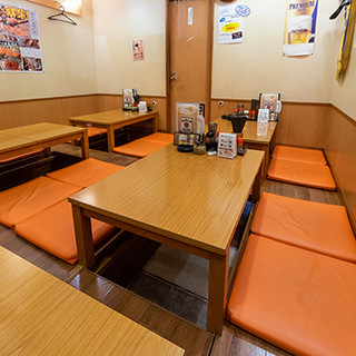 Semi-private kotatsu seating