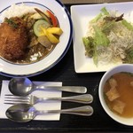 CIPANGO - ランチ 牛すじカレー1000円＋豆腐メンチ100円