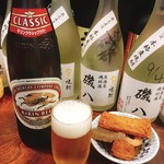 Isohachi - キリンクラシックラガー大瓶[550円]とお通しの煮物