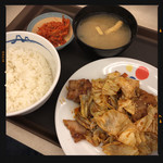 松屋 - 回鍋肉定食キムチ付き 650円