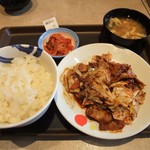 松屋 - 回鍋肉定食（ライス大盛）