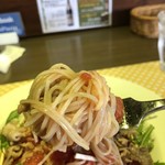 VinoPiazza - パスタリフトアップ、めちゃ爽やか！トマトの酸味と甘みを感じる。冷たいパスタによくからみ、食べだしたら止まらない！