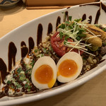 饗 くろ喜 - ヤングコーンとトマトの汁なし担々麺（1,300円）2019.6