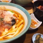 宮きしめん - 宮きしめん   ミニヒレカツ丼セット  ¥1,080
            カツオ節とお揚げは、きしめんとの相性抜群です