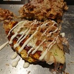 Chibo - 1903_Chibo-千房- Gandaria City_Cheese Yaki@105,000Rp(チーズお好み焼き) 好みで鰹節をまぶしてコテでいただきます！