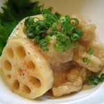 まさし - 酢物（鶏皮とレンコンの南蛮漬け）