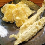 まさし - 揚物（とうもろこしと新ごぼう）