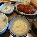 やよい軒 - チキン南蛮とエビフライの定食