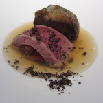 フロリレージュ - 長崎のスッポンと北海道の本鮪 スッポンのスープに黒トリュフを散らして1