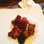 純米酒とお出汁 雲母 - 豚の干し肉焼き