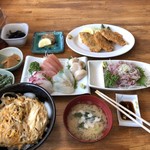 Miharashitei - あじづくし定食、さざえ丼、刺身