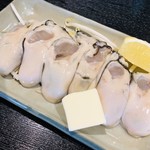 もんじゃ・お好み焼き ぽんぽこ - 広島産 大粒カキ！ 絶品です。