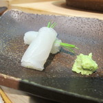 すし匠 - カワハギ　肝醤油で・・・