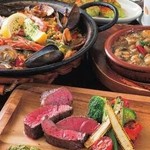 ★Course meal of paella and Meat Dishes