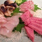 浜勢 - お刺身、かまとろ、はた、北寄貝、ひらめ