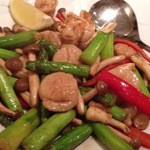 浜勢 - アスパラきのこ炒め