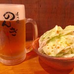 神田 もつ焼のんき - 生ビール 500円