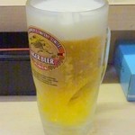 かめそば じゅん - 生ビールセットの生ビール