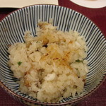 一魁 - 鯛めし3杯目おこげ