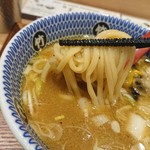 別邸 たけ井 - つけ汁t麺の絡み