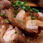 ふくの鳥 - ひな鶏の唐揚げ・油淋ソース・ご飯大盛（830円）
            