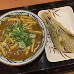丸亀製麺 - カレーうどん、長なす天【2019.6】