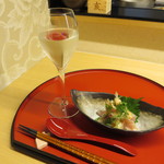 天ぷら やす田 - 日本酒に酢味噌は合いますね