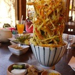 利休庵 - かき揚げ丼