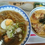 味工房ホン田 - Aセット、ミニラーメン、ミニかつ丼