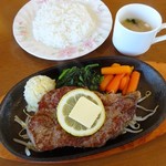 ステーキ食堂 ミートソルジャー - 牛ロースステーキ1200円