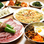 焼肉・韓国料理 多幸家 - 骨付きカルビセット。「冷麺」か「ビビンパ」の選択が可能