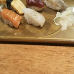 寿し芳 - そばとセットの寿司５貫