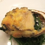 綱町三井倶楽部 - 2011鮑の蒸し煮雲丹と一緒に　オランデーズソース焼き