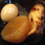 中華 鶏ざ - おでん（大根、玉子、ちくわ、コンニャク）