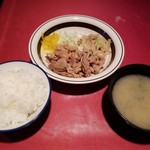 Tokiwa Shiyokudou - 豚肉生姜焼定食(豚肉少なめで小ごはん)
