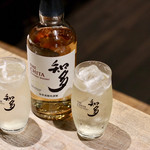 餃子とスパークリング バブルス - 知多ハイボール