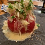 夜ノ焼魚 ちょーちょむすび - 【ガリとトマトとみょうがのサラダ…500円】◎2019/6