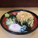 そばの神田 東一屋 - アサソバビンボー！  
      冷やし朝そば＋えびかき揚げ！