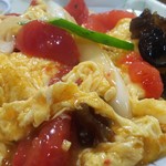 香港屋台料理  - トマトと卵の炒め定食