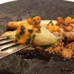 カーサ・デル・チーボ - ﾎﾜｲﾄｱｽﾊﾟﾗのﾑﾆｬｲﾔと北海道産のﾊﾞﾌﾝ海胆