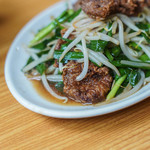 宝来家 - "韭菜豬肝（ニラレバ、ぶたきもとこみらのいためもの）"