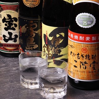 炭火焼きに合う日本酒や焼酎にもこだわってます！