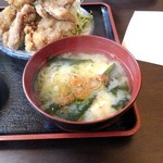 旬の里 もり田 - 味噌汁には七味を投入