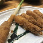 咲串おかげ屋 - 葉生姜の豚巻き・串カツ