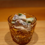 日本料理 幸庵 - 鯵と枝豆の腐乳和え